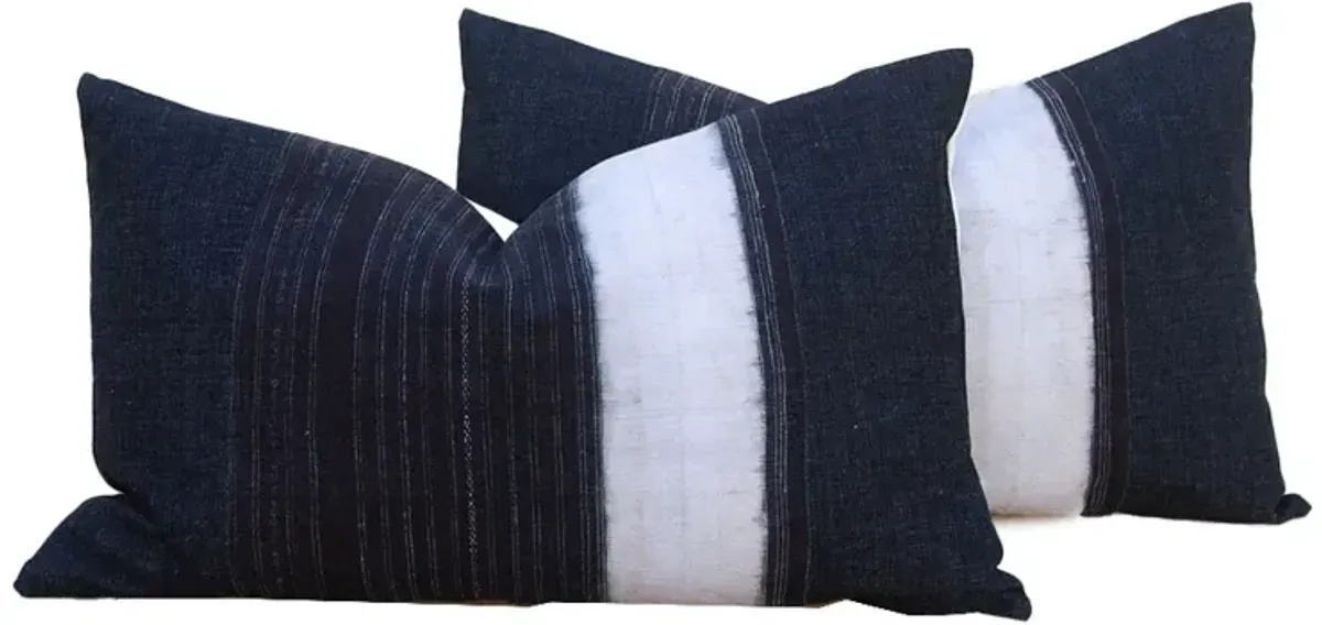 Indigo & White Vintage Hmong Pillows - de-cor