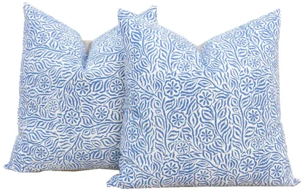 Jodhpur Garden,Floral Blockprint Pillows