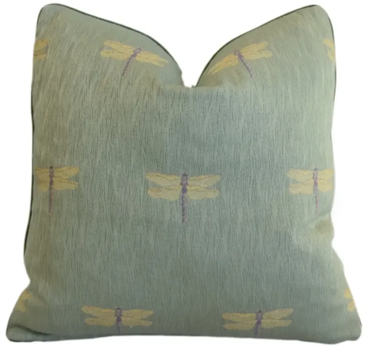 Designer Embroidered Dragonfly Pillow