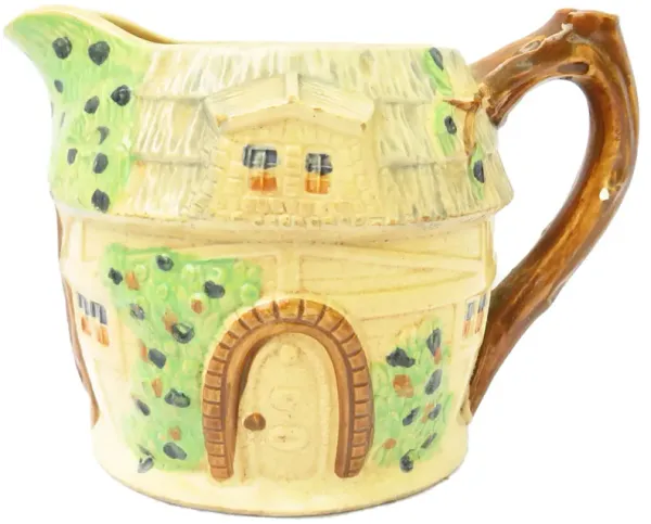 Cottage Majolica / Barbotine Pitcher - Chez Vous - brown