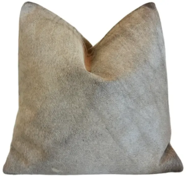 Western Cowhide Brown & Cream Pillow