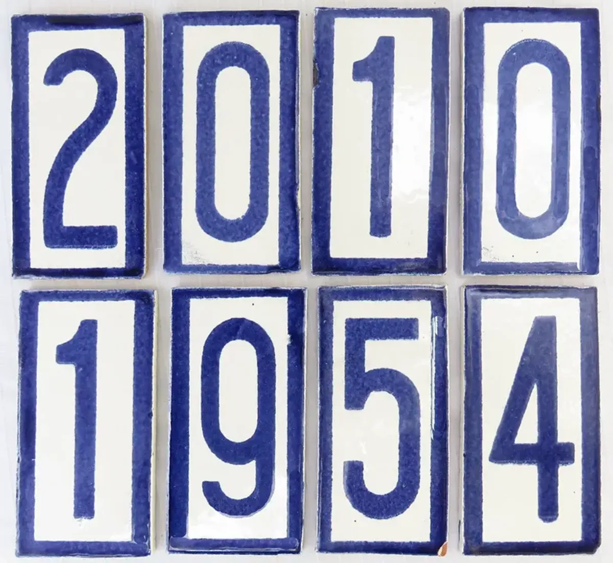 European Style Blue & White Tiles S/8