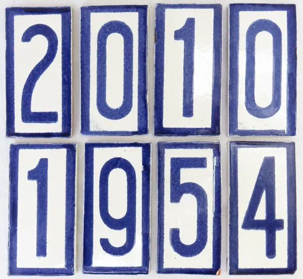 European Style Blue & White Tiles S/8