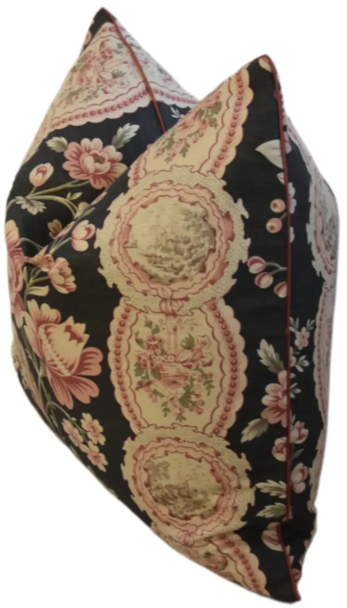 French Designer Floral Botanical Pillow