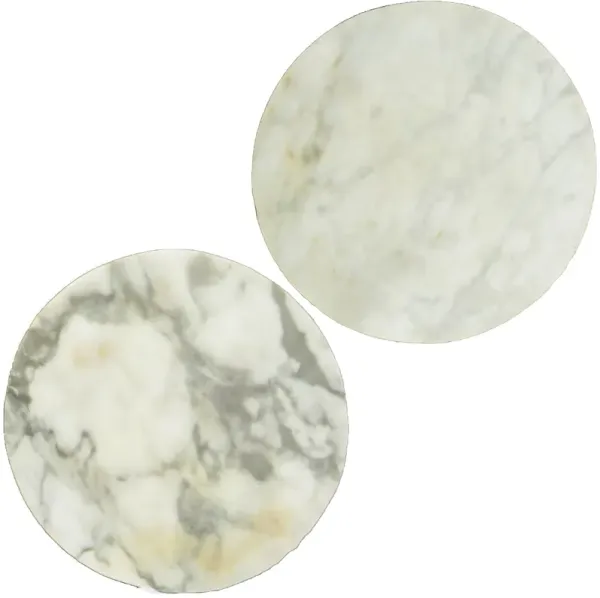 Italian Marble Bottle Coasters - Set of 2 - Chez Vous - gray