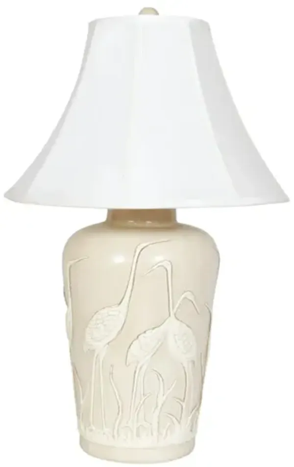 Ceramic Heron Table Lamp - Interesting Things - white