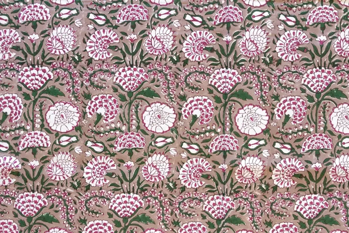 Wisteria Bloom, Hand Blockprint Coverlet