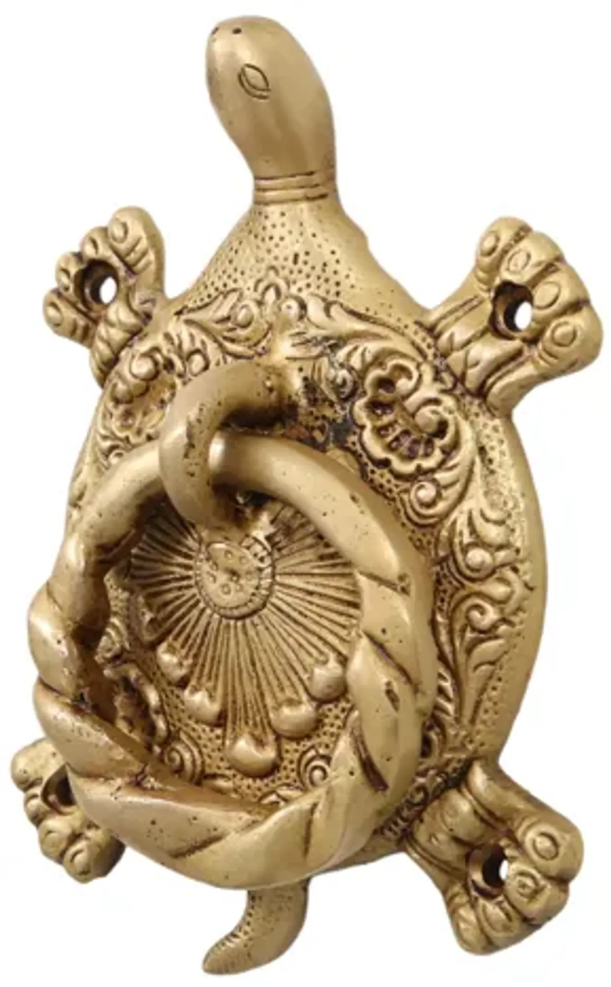 Gold Brass Turtle Door Knocker