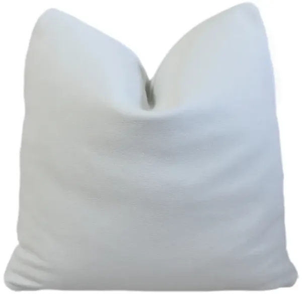 White Brazilian Tanned Leather Pillow