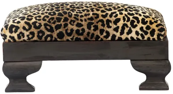 19thC Empire Ebonized Mahogany Footstool - Fleur de Lex Antiques - brown