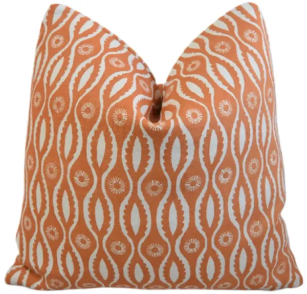 Tangerine Orange Abstract Pillow
