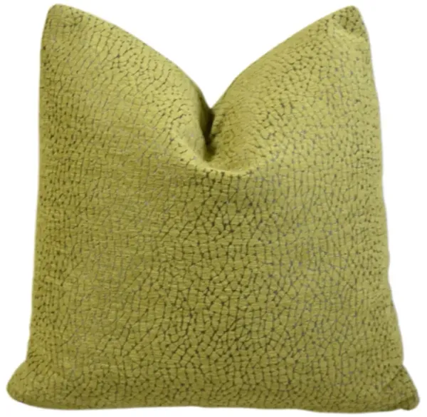 Designer Green Textured Velvet Pillow