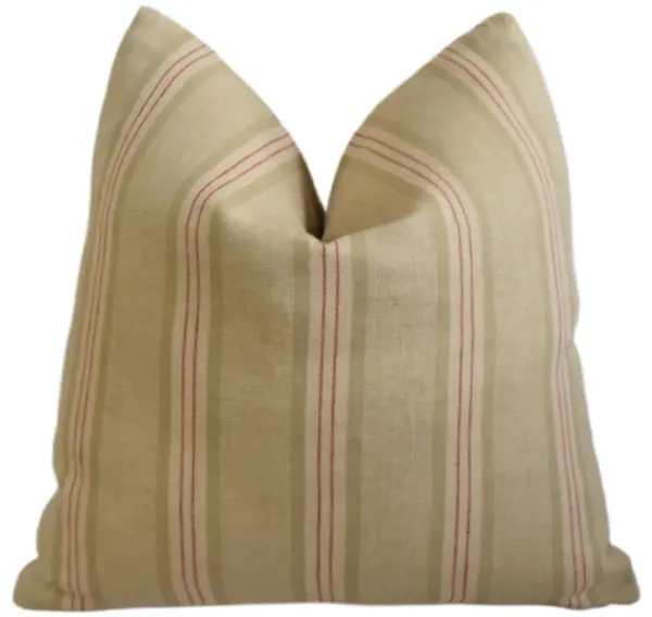 French Countryside Cottage Stripe Pillow
