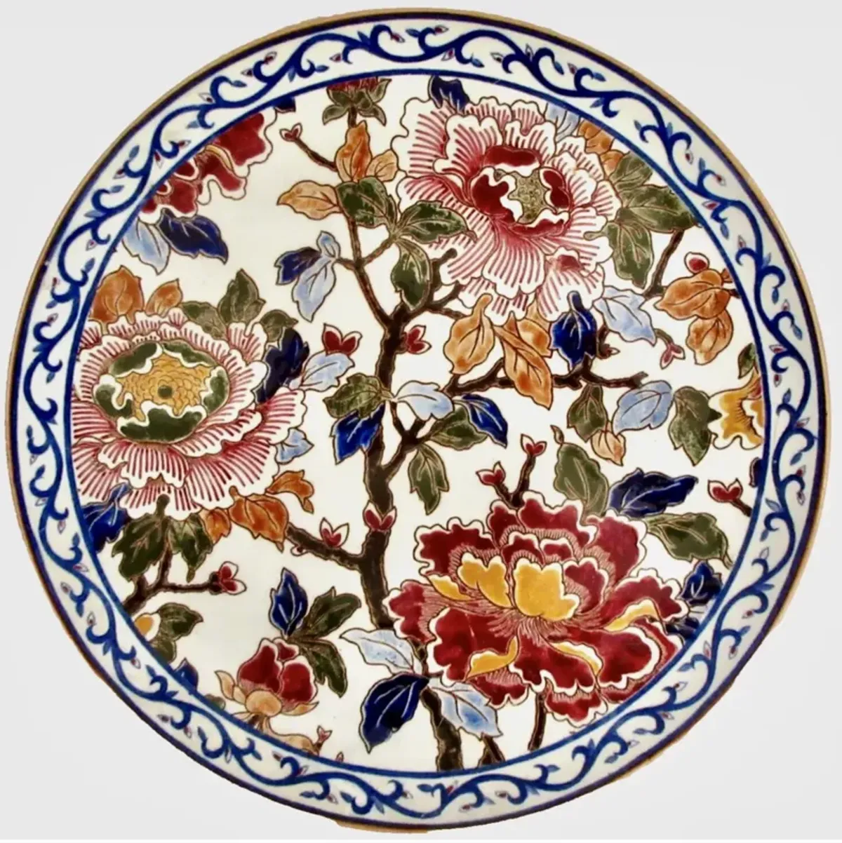 Gien French Faience Peonies Wall Plate - The Emporium Ltd. - pink