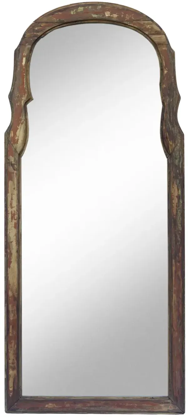 Vintage Bassett Distressed Arched Mirror - Fleur de Lex Antiques - brown