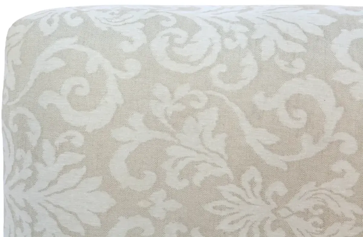 Large Ottoman in Romo Italian Upholstery - Fleur de Lex Antiques - gray