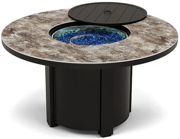 54" Round Dining Fire Pit Table - Multiple Colors and Top Patterns