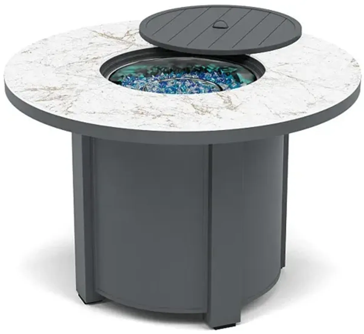 44" Round Dining Fire Pit Table - Multiple Colors and Top Patterns