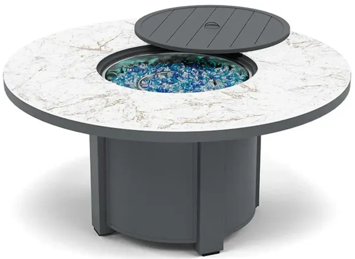54" Round Chat Fire Pit Table - Multiple Colors and Top Patterns