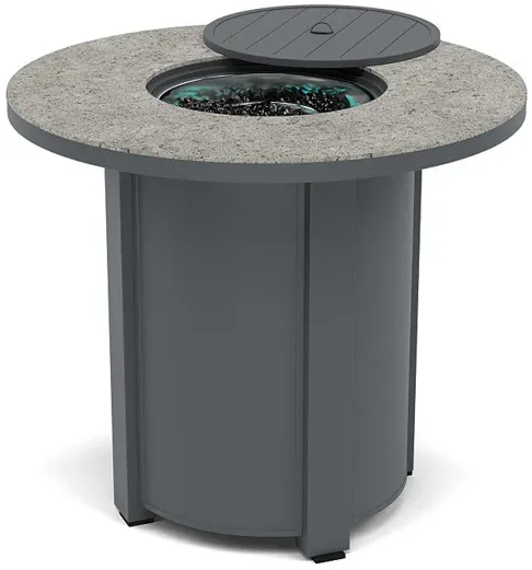 44" Round Balcony Fire Pit Table - Multiple Colors and Top Patterns