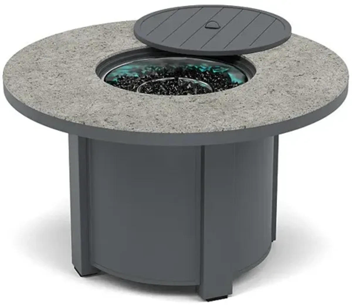 44" Round Chat Fire Pit Table - Multiple Colors and Top Patterns