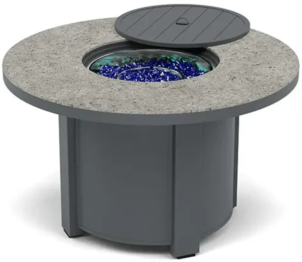 44" Round Chat Fire Pit Table - Multiple Colors and Top Patterns