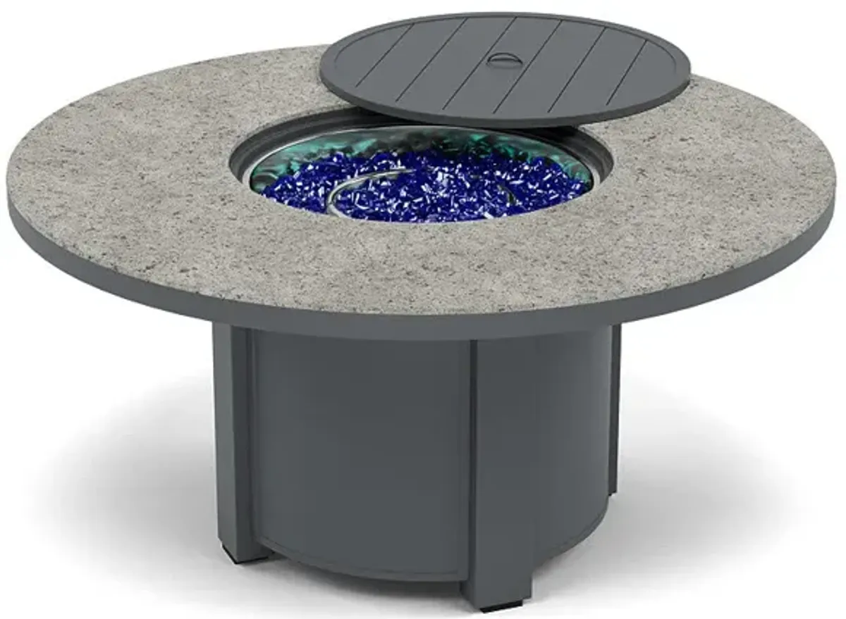 54" Round Chat Fire Pit Table - Multiple Colors and Top Patterns
