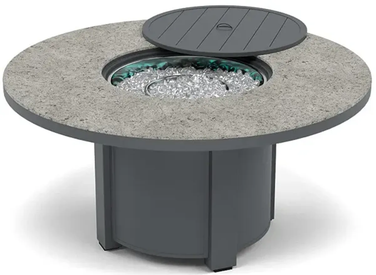 54" Round Chat Fire Pit Table - Multiple Colors and Top Patterns
