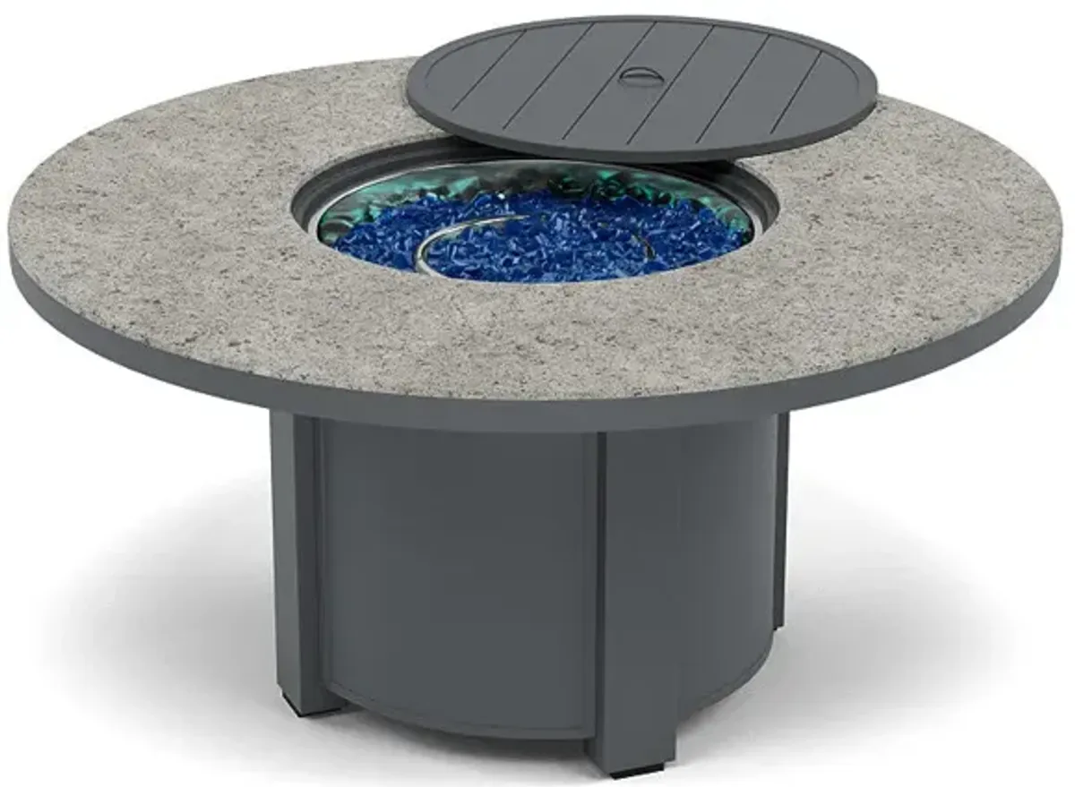 54" Round Chat Fire Pit Table - Multiple Colors and Top Patterns
