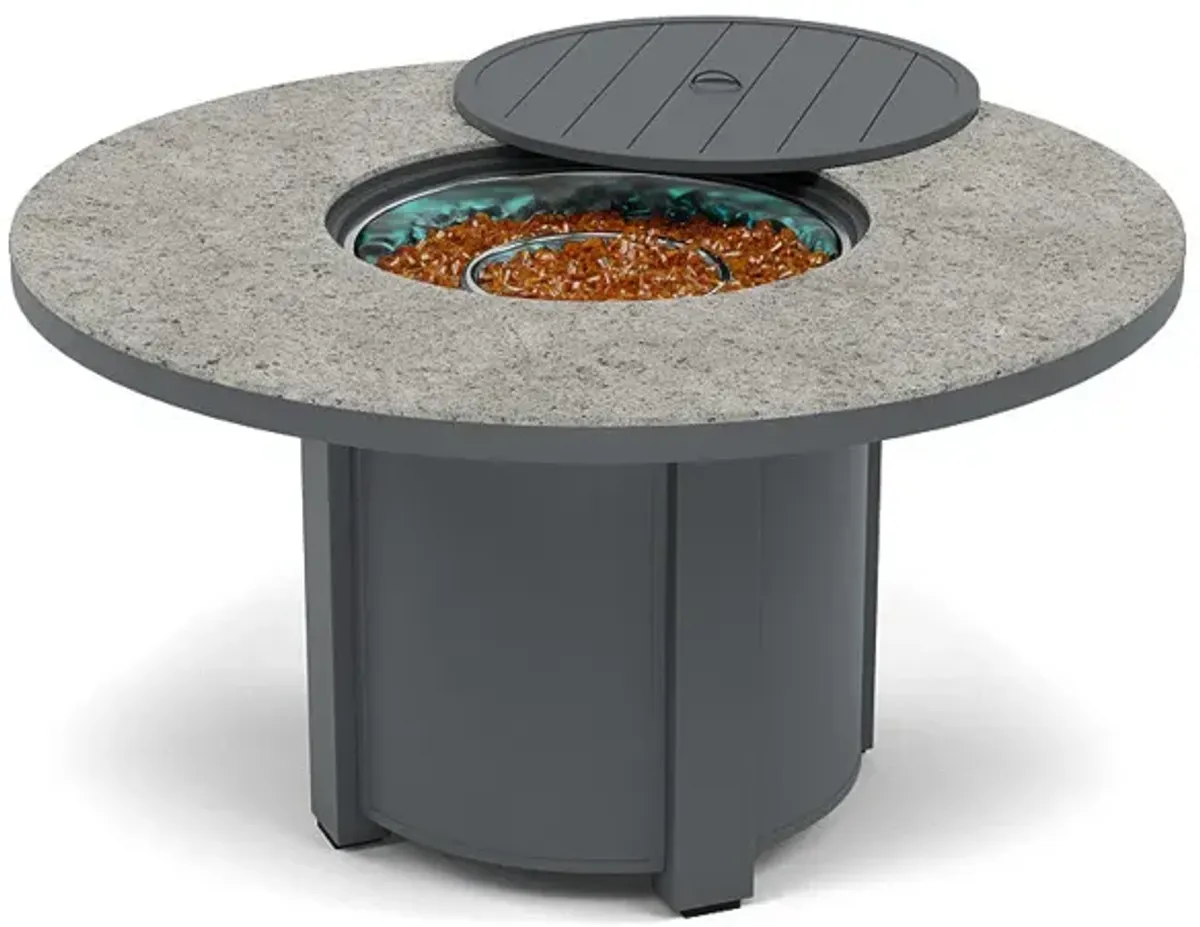 54" Round Dining Fire Pit Table - Multiple Colors and Top Patterns