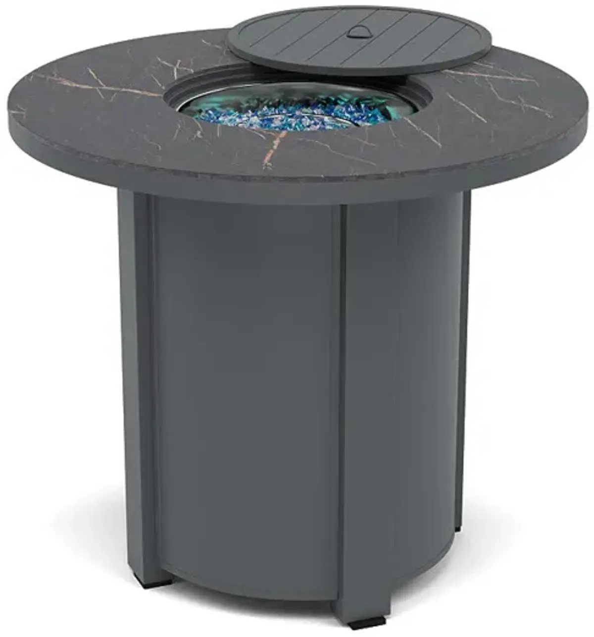 44" Round Balcony Fire Pit Table - Multiple Colors and Top Patterns