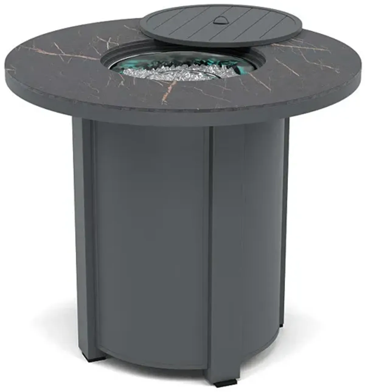 44" Round Balcony Fire Pit Table - Multiple Colors and Top Patterns