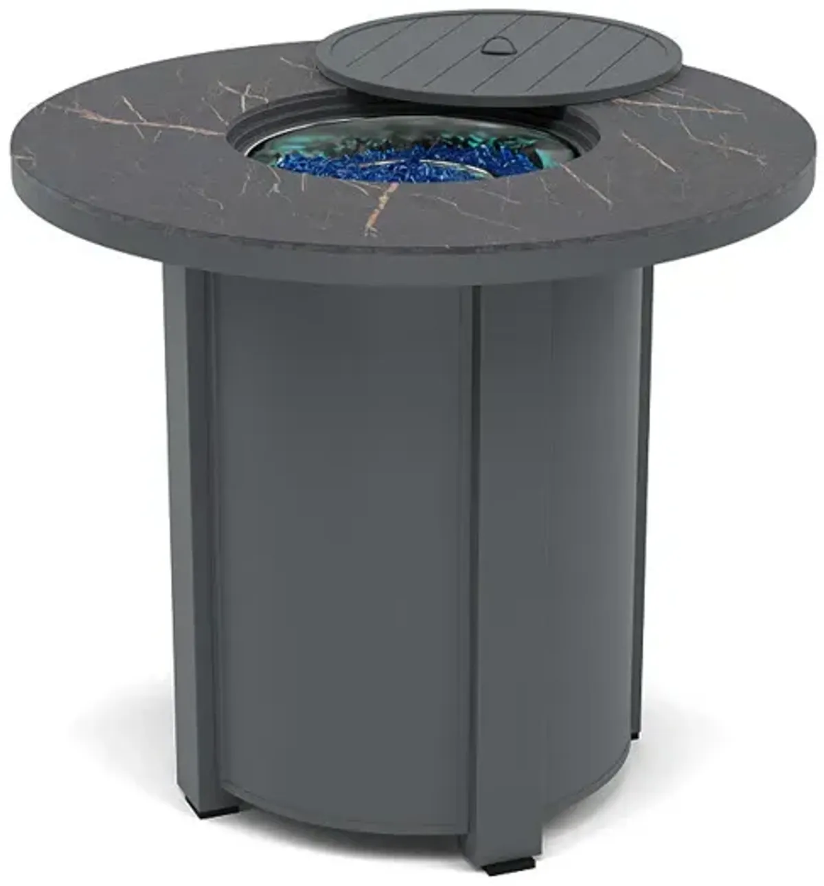 44" Round Balcony Fire Pit Table - Multiple Colors and Top Patterns