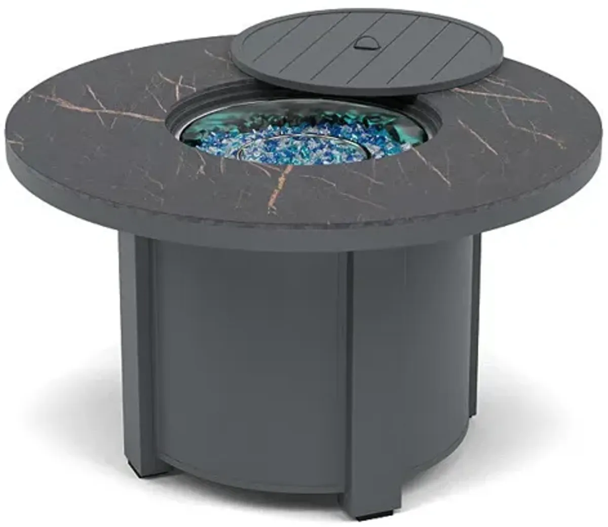 44" Round Chat Fire Pit Table - Multiple Colors and Top Patterns