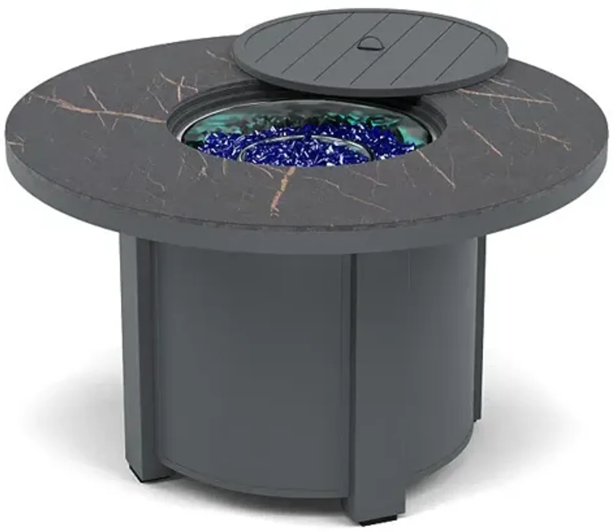 44" Round Chat Fire Pit Table - Multiple Colors and Top Patterns