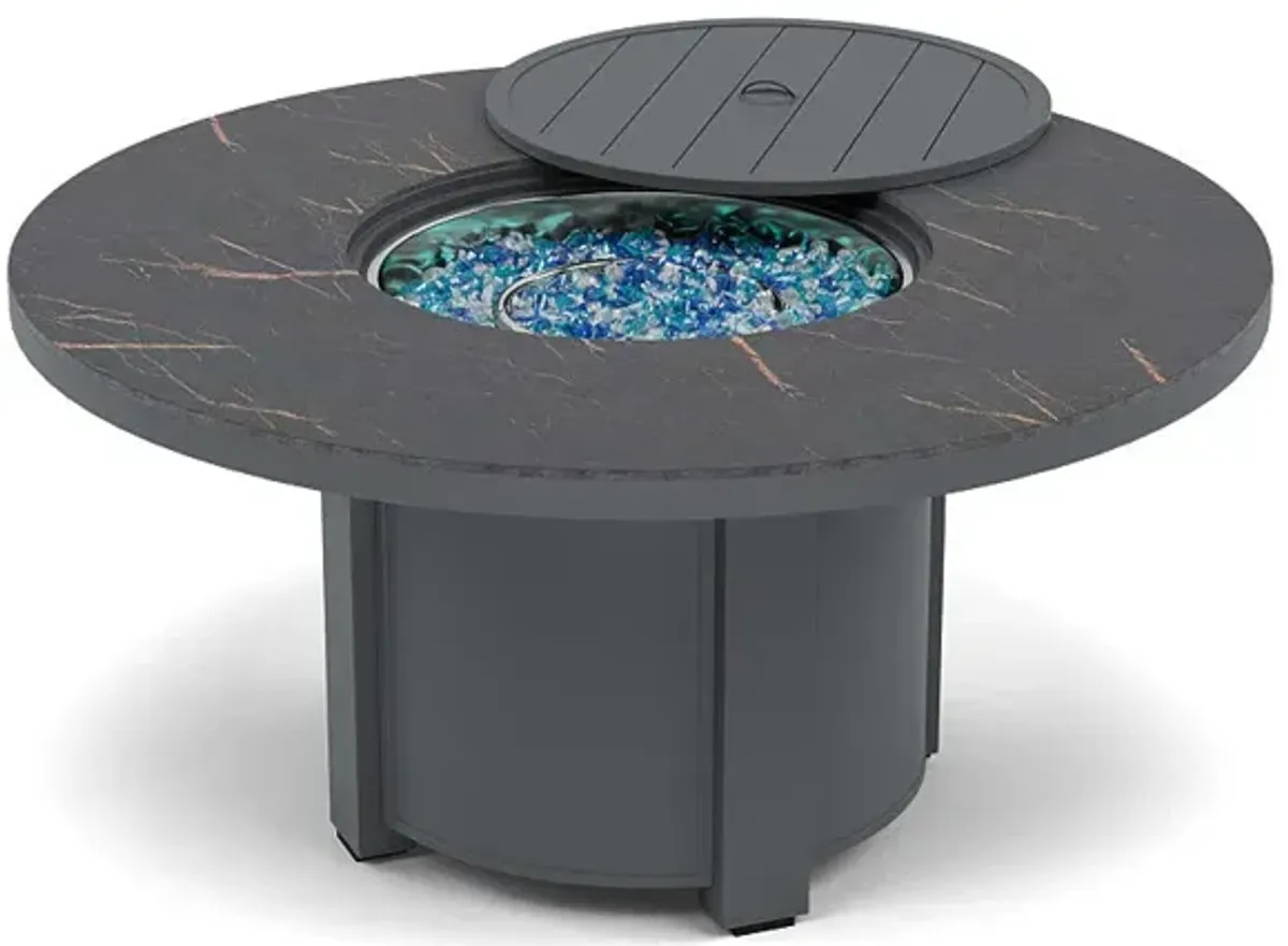 54" Round Chat Fire Pit Table - Multiple Colors and Top Patterns