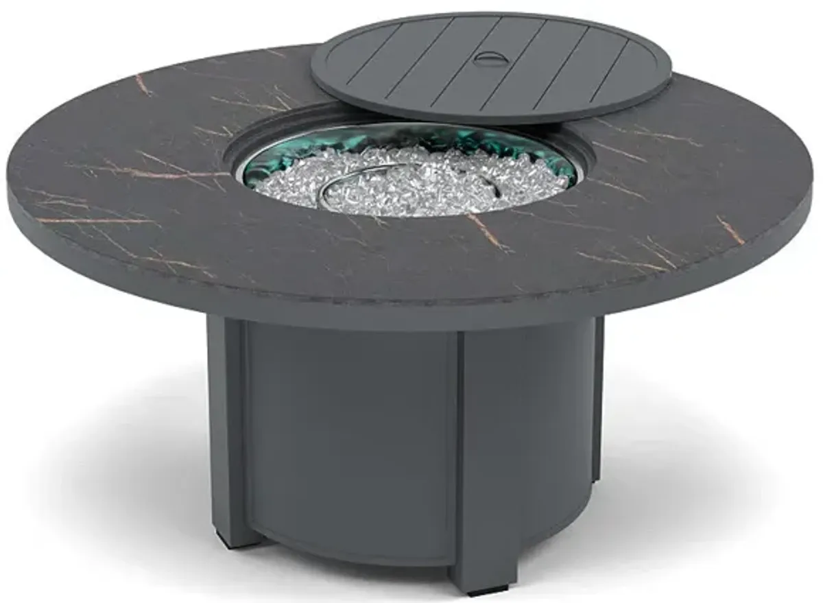 54" Round Chat Fire Pit Table - Multiple Colors and Top Patterns