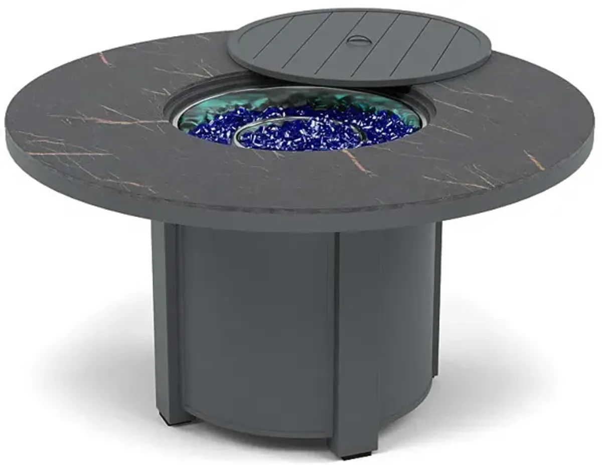 54" Round Dining Fire Pit Table - Multiple Colors and Top Patterns