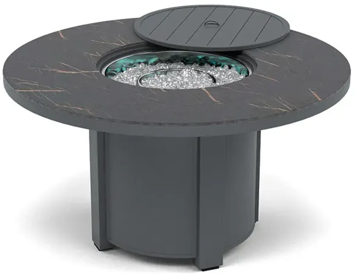 54" Round Dining Fire Pit Table - Multiple Colors and Top Patterns