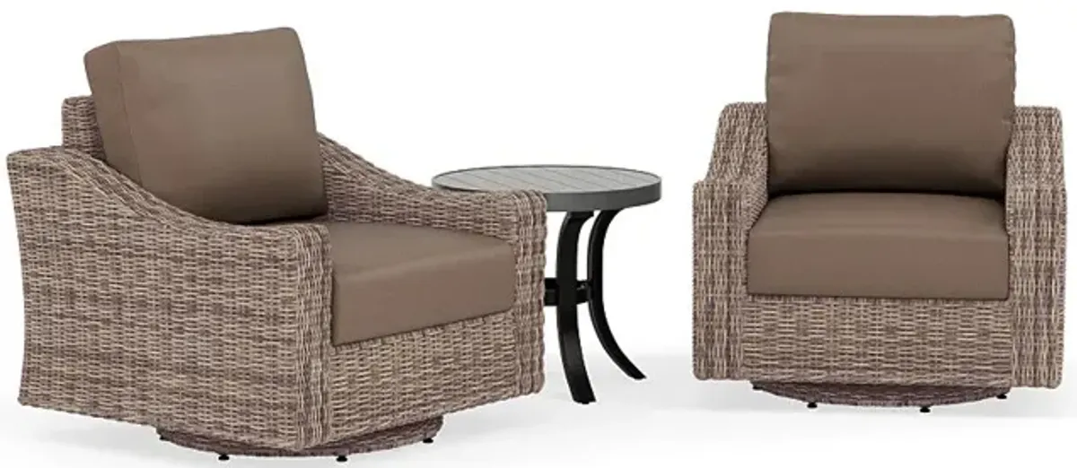 Mill Valley Club Swivel Chair Set