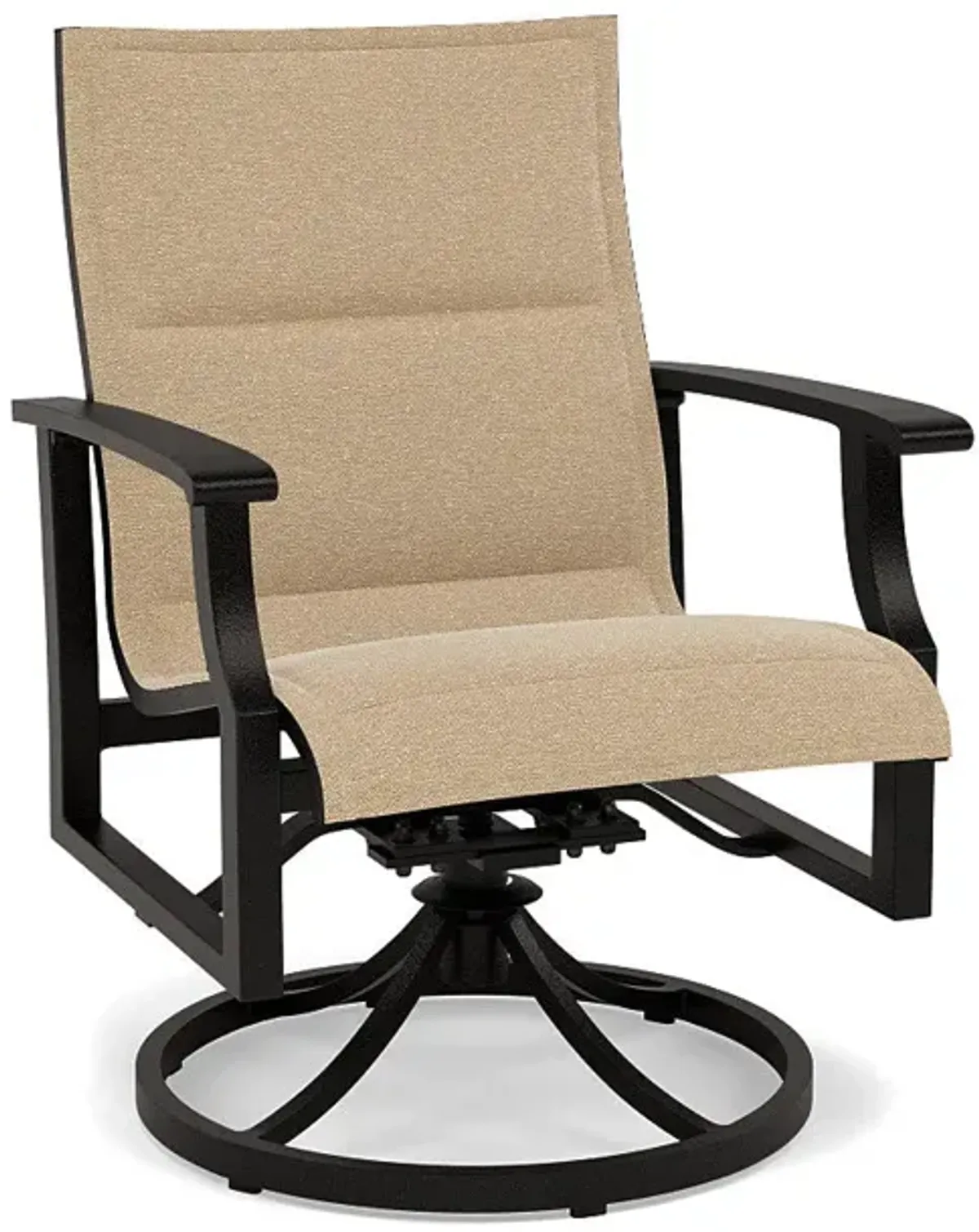 Newport Padded Sling Swivel Dining Chair