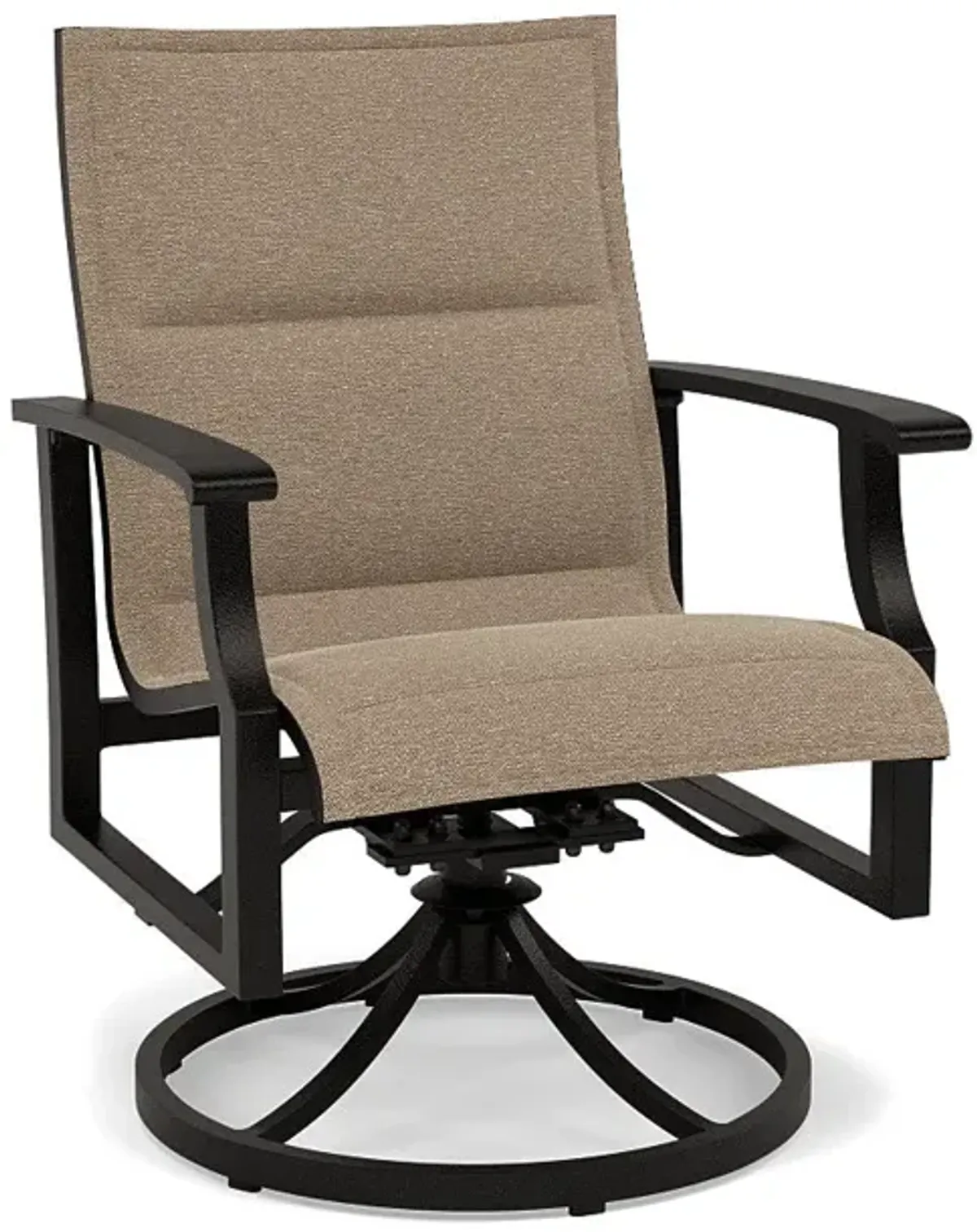 Newport Padded Sling Swivel Dining Chair