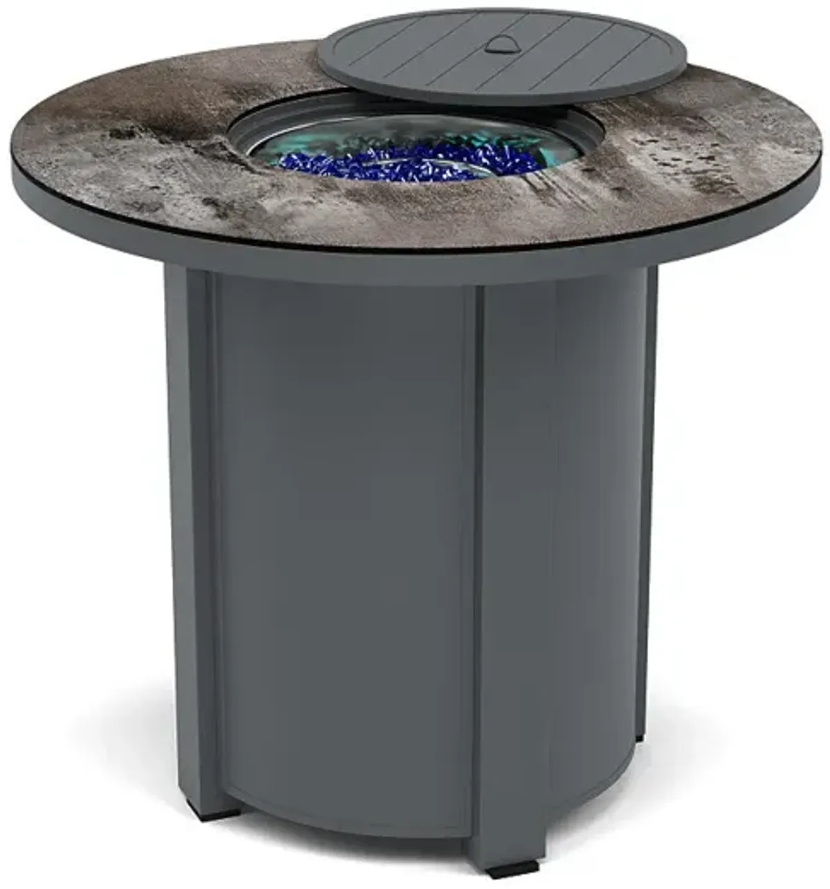 44" Round Balcony Fire Pit Table - Multiple Colors and Top Patterns