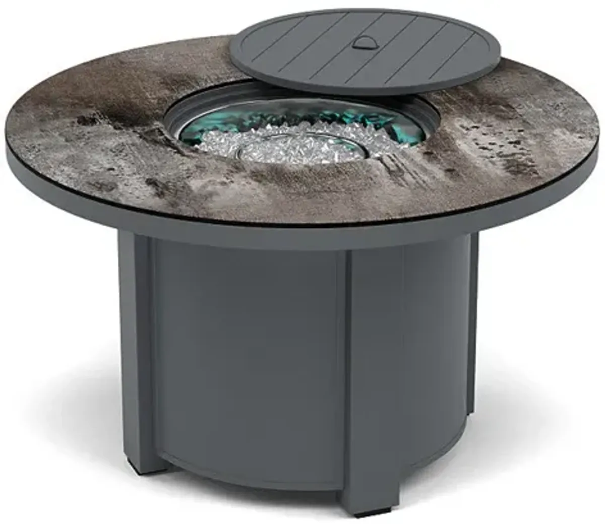 44" Round Chat Fire Pit Table - Multiple Colors and Top Patterns