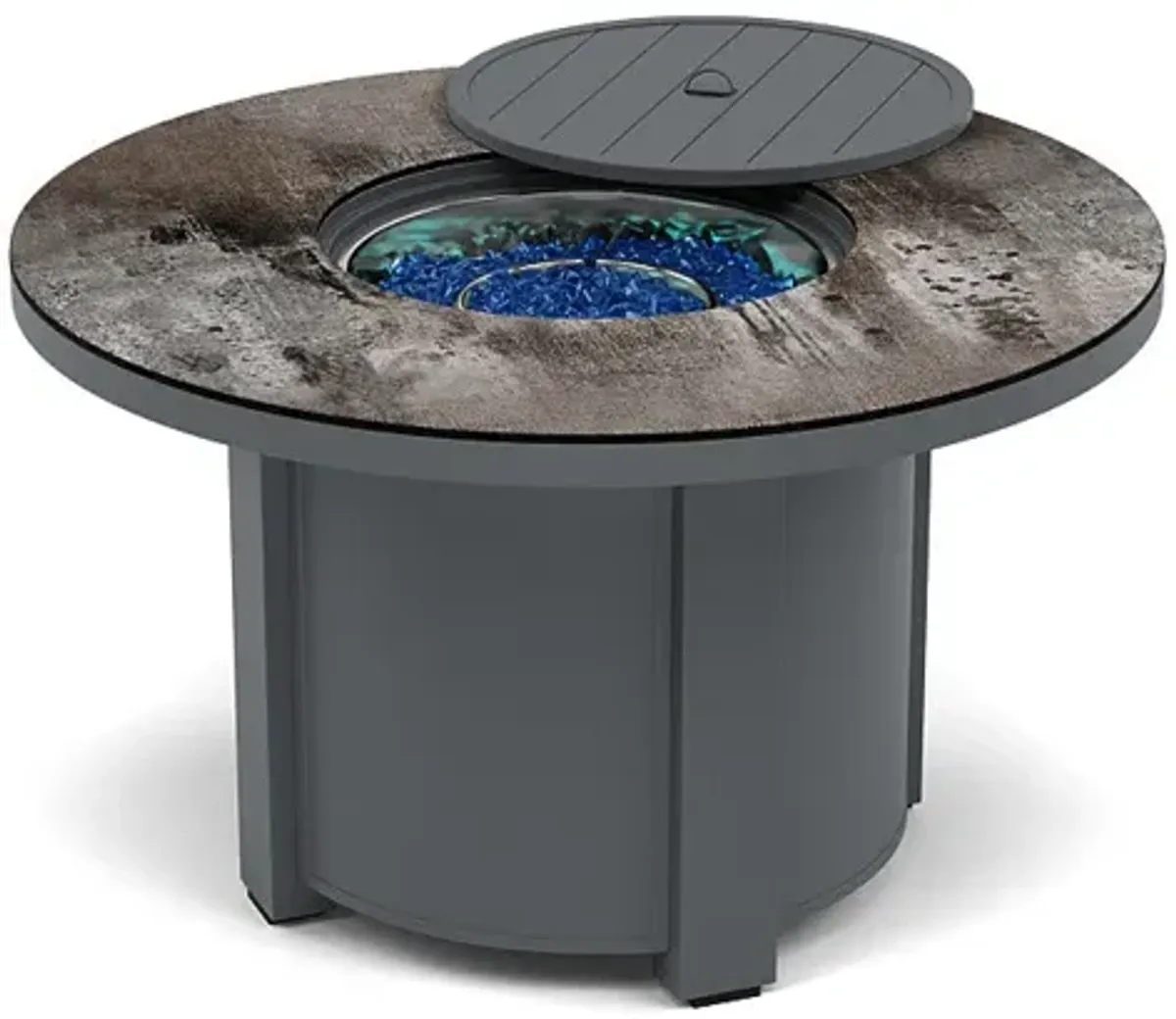 44" Round Chat Fire Pit Table - Multiple Colors and Top Patterns