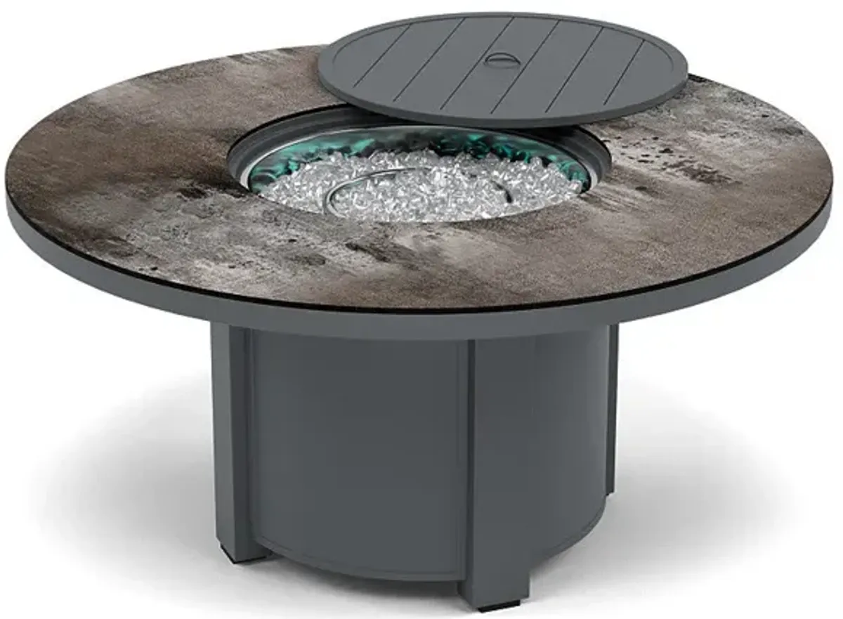 54" Round Chat Fire Pit Table - Multiple Colors and Top Patterns