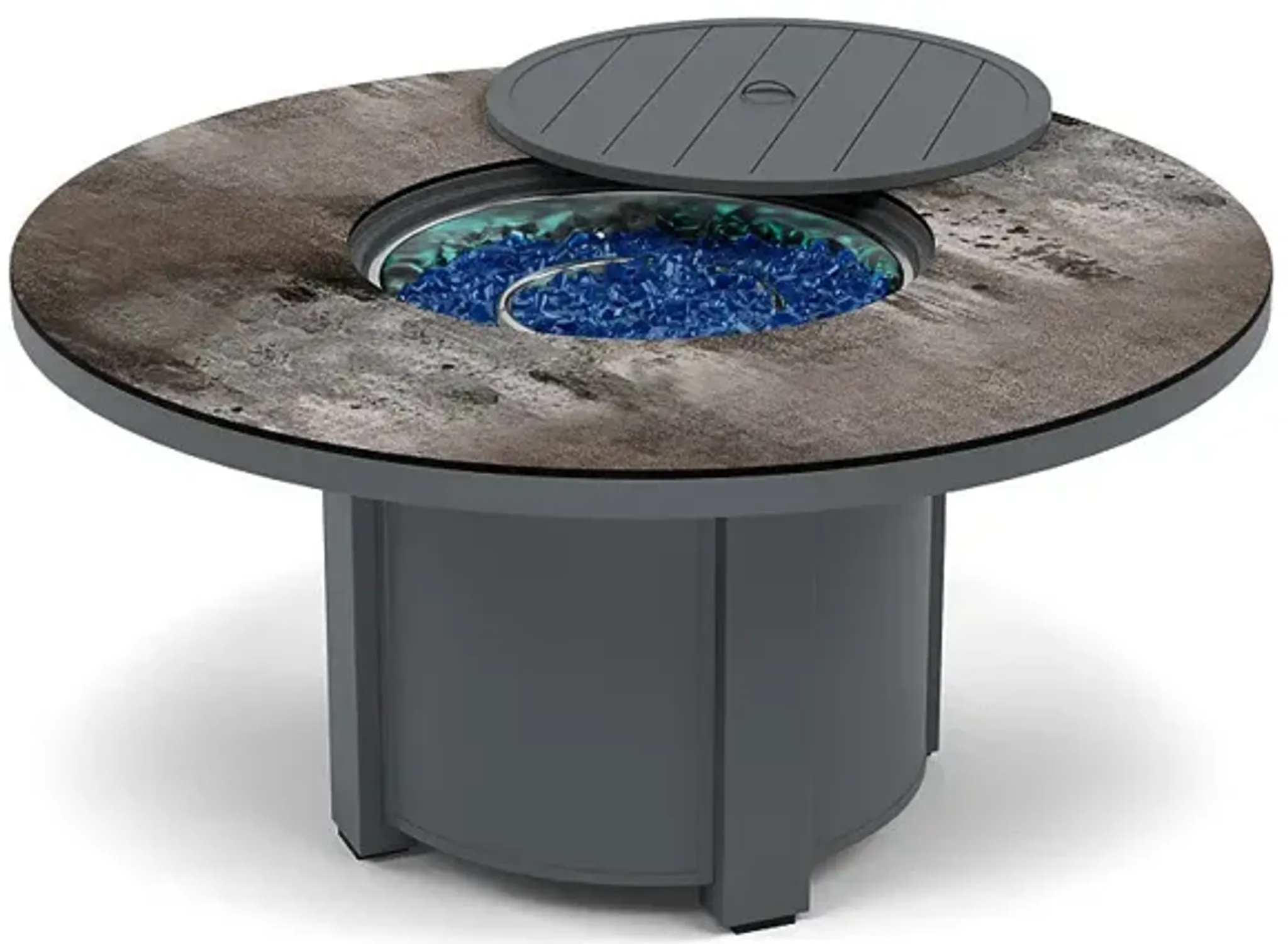 54 Round Chat Fire Pit Table Multiple Colors And Top Patterns Paddy O ...