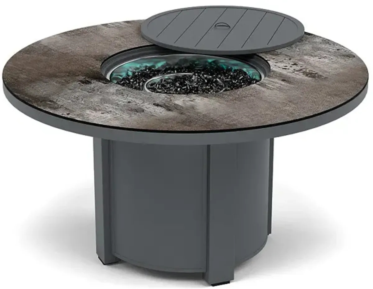 54" Round Dining Fire Pit Table - Multiple Colors and Top Patterns