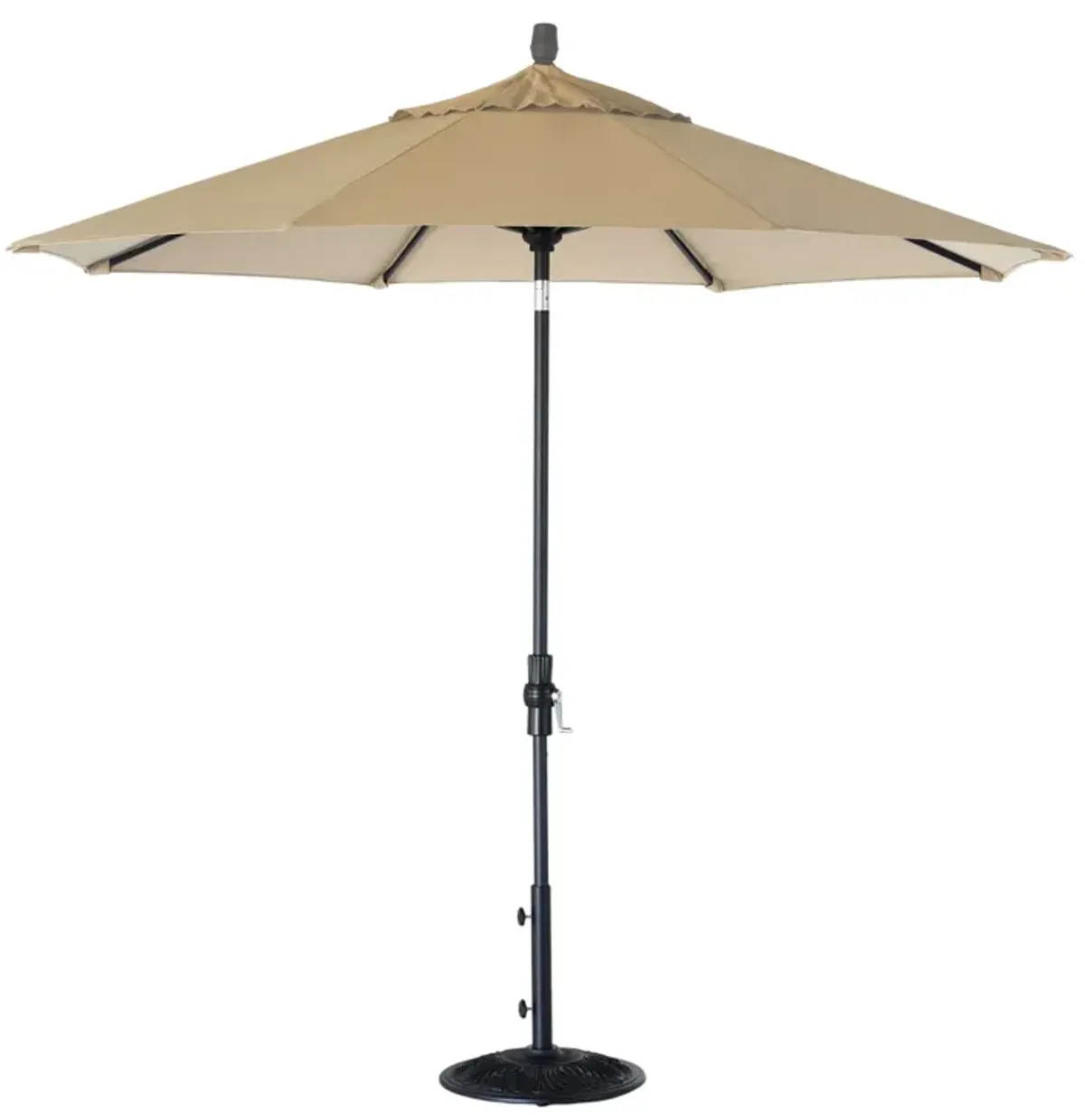 9' Collar Tilt Treasure Garden Market Umbrella with Black finish