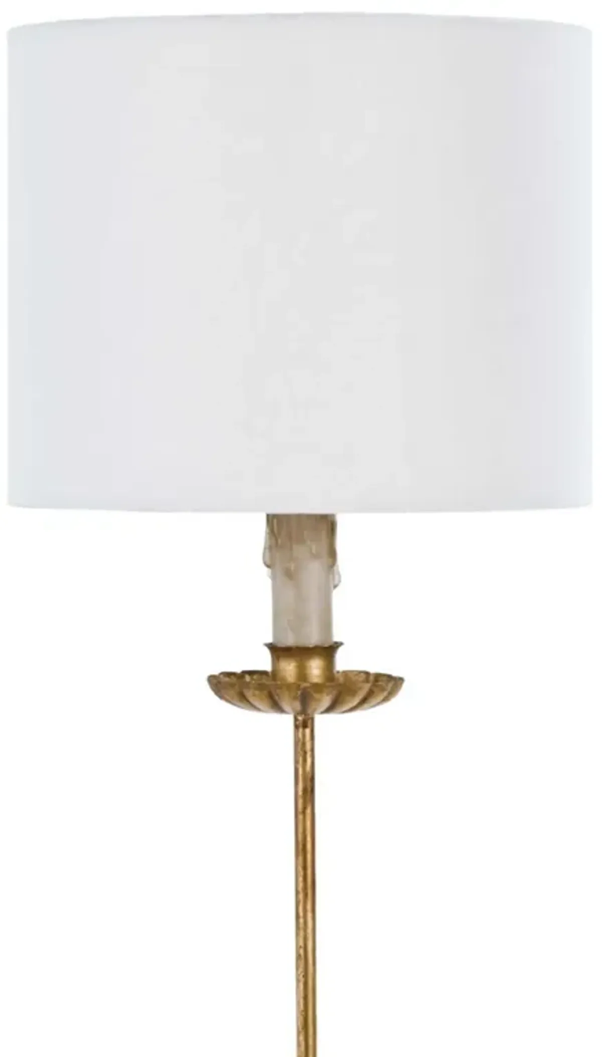 Clove Stem Buffet Table Lamp With Natural Linen Shade